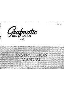 Graflex Camera Backs manual. Camera Instructions.